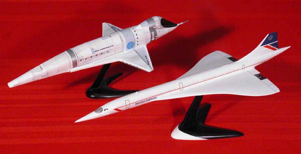 The Pan Am Orion Space Plane Model with Concorde