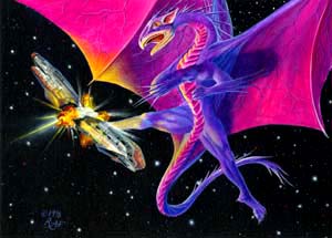 Randy Asplund CCG Art Galactic Empires Kung Fu Dragon