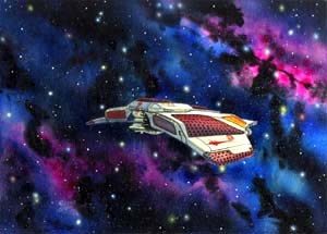 Randy Asplund CCG Art Galactic Empires Star Destroyer