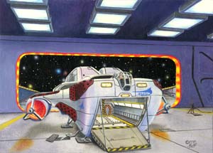 Randy Asplund CCG Art Galactic Empires Troop Transport