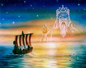 Randy Asplund CCG Art MTG MAGIC: The Gathering Legends Sea King's Blessing
