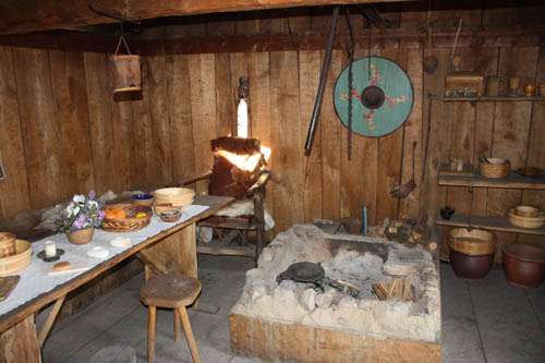 Inside a house in Viking Foteviken