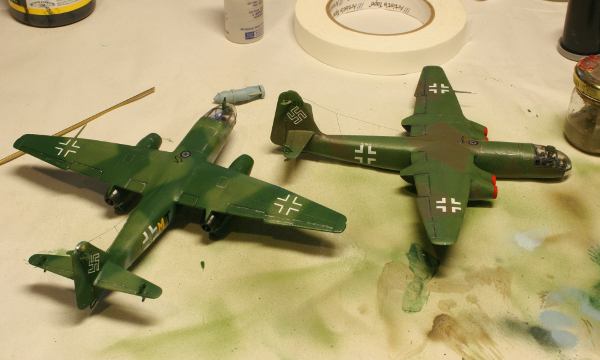 Arado 234 Markings as decal and hand painted swastikas