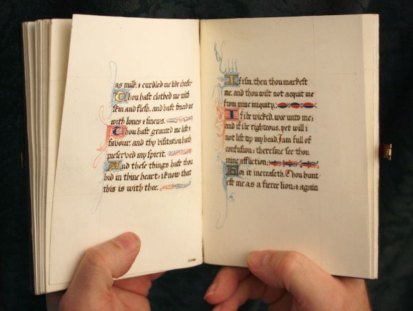 15th c. calligraphy for a contemporary hand made book