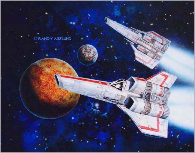 BSG Colonial Viper Fighter Cover Painting